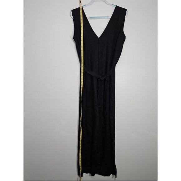 Elizabeth Suzann Jumpsuit Tall Large Women's Mara Black 100% Linen Minimalist - Picture 9 of 14